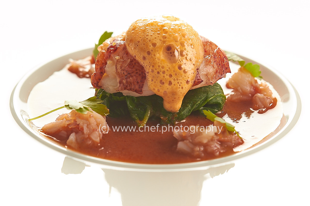 Canon EF 100mm F2.8 Macro USM sample photo. Butter poached lobster with coconut curry broth () photography