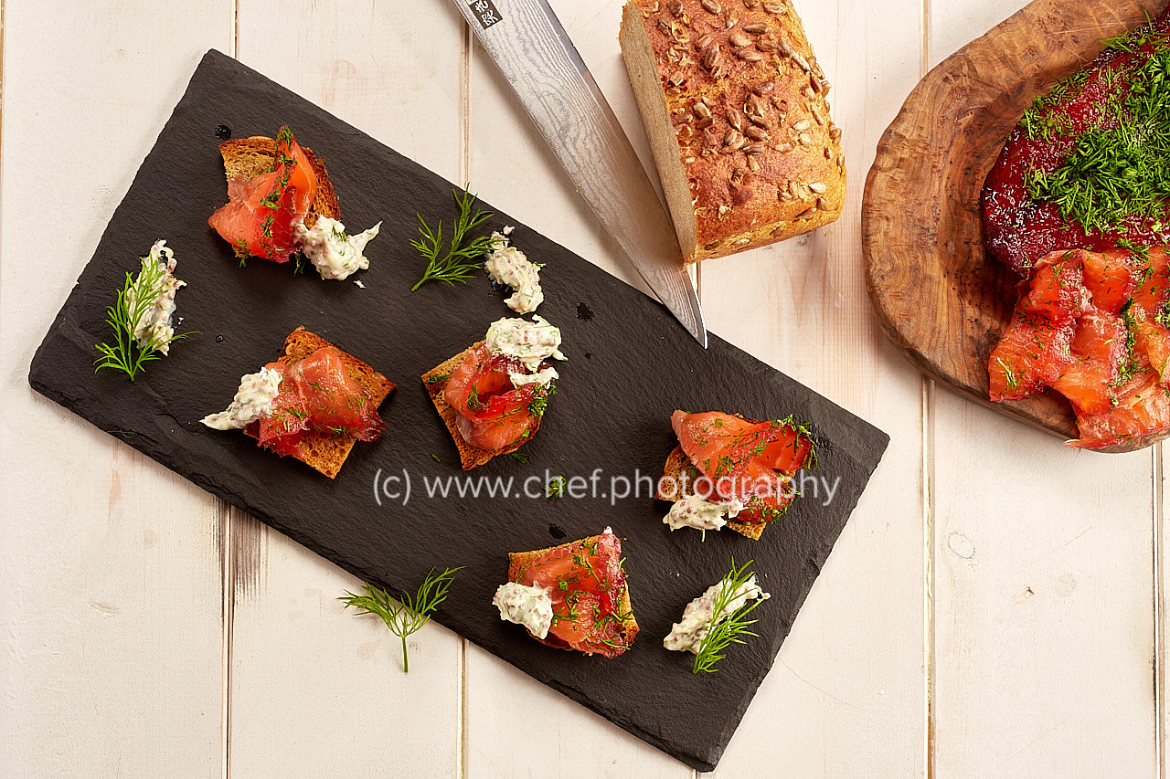 Sigma 50mm F1.4 DG HSM Art sample photo. Squires beetroot gravalax photography