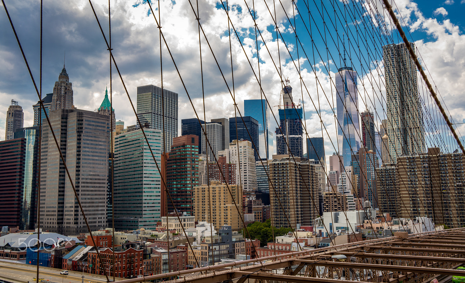 Sony a7R II + Sony Sonnar T* FE 35mm F2.8 ZA sample photo. Down town from brooklyn bridge photography