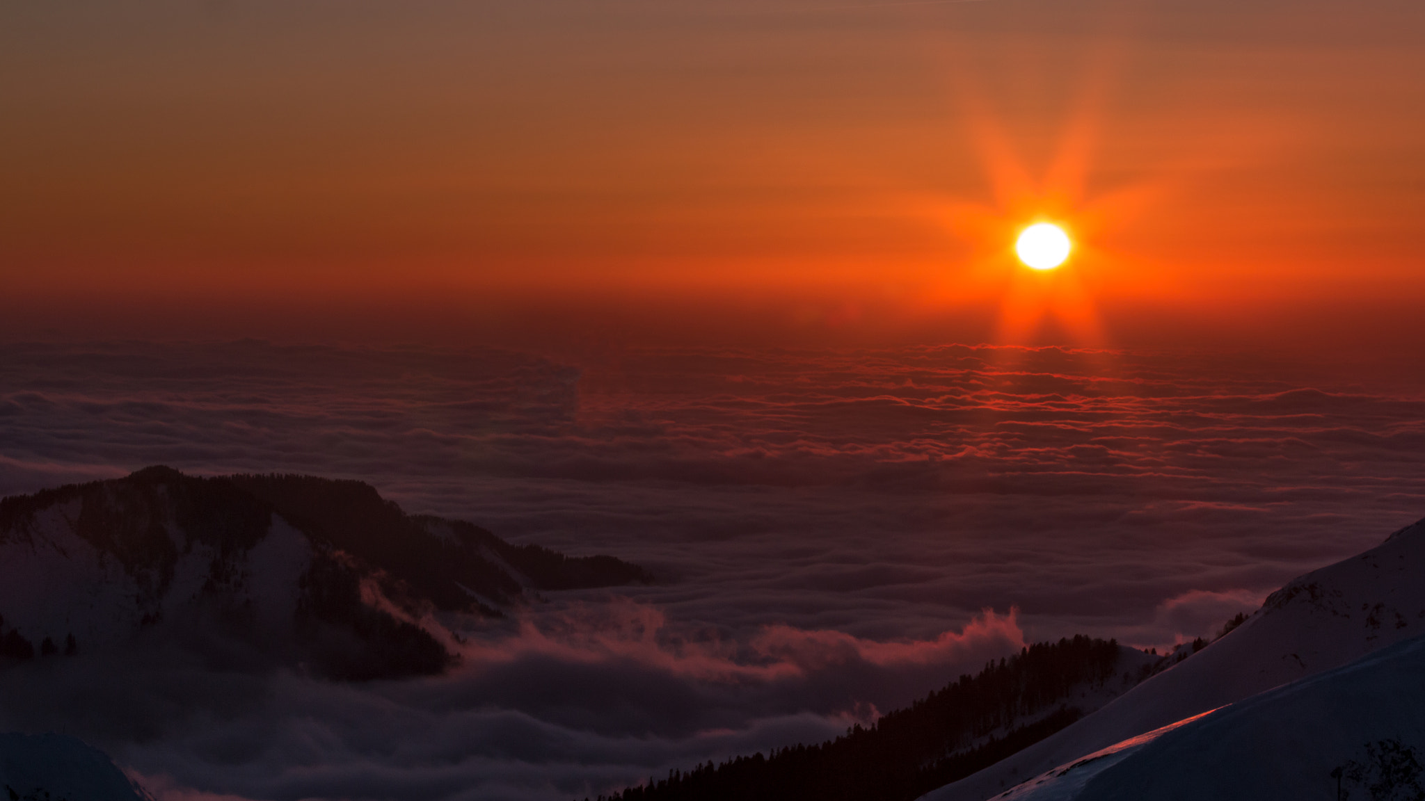 Canon EOS 70D + Canon EF 70-200mm F4L USM sample photo. Sunset from 2320 metres above sea level photography