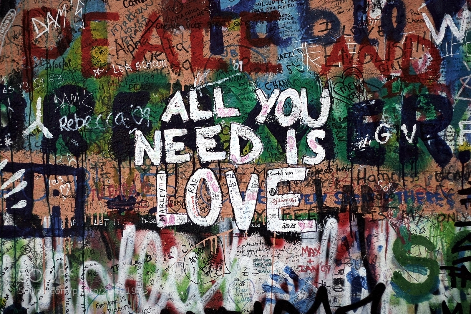 Canon EOS 20D sample photo. Prague, john lennon wall photography
