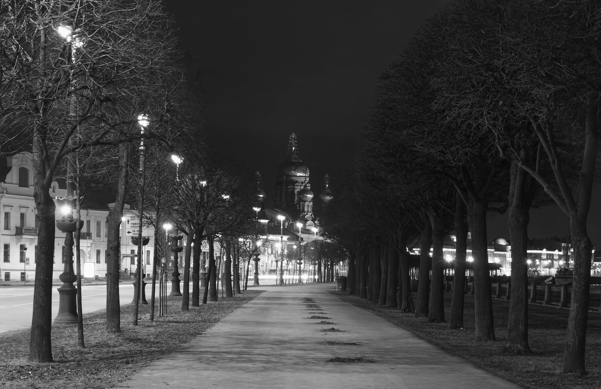 Canon TS-E 90mm F2.8 Tilt-Shift sample photo. The night promenade - Ночной променад photography