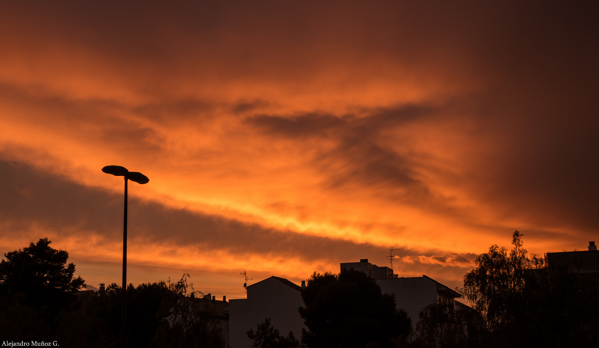 24-200mm F2.8 sample photo. Fire in the sky at sunset photography