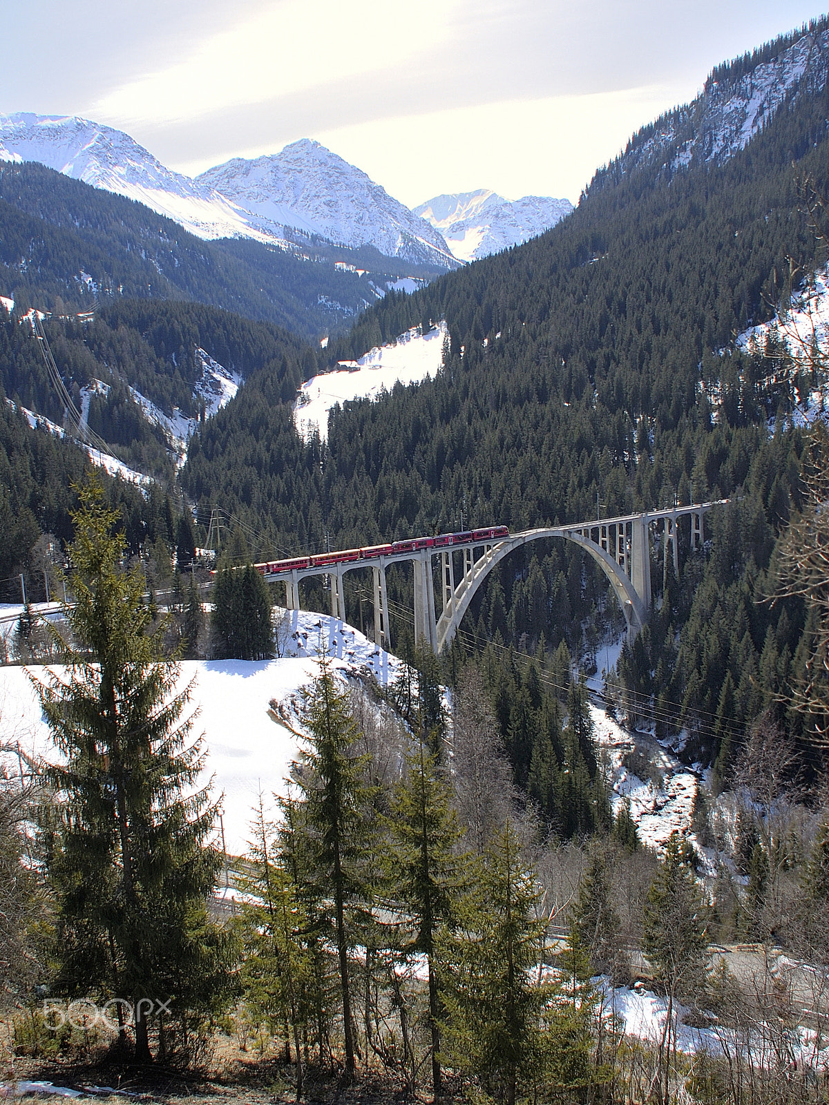 Nikon D5000 sample photo. Train in mountains photography