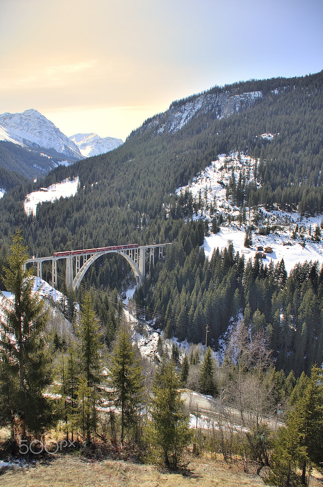 Nikon D5000 sample photo. Train in mountains photography