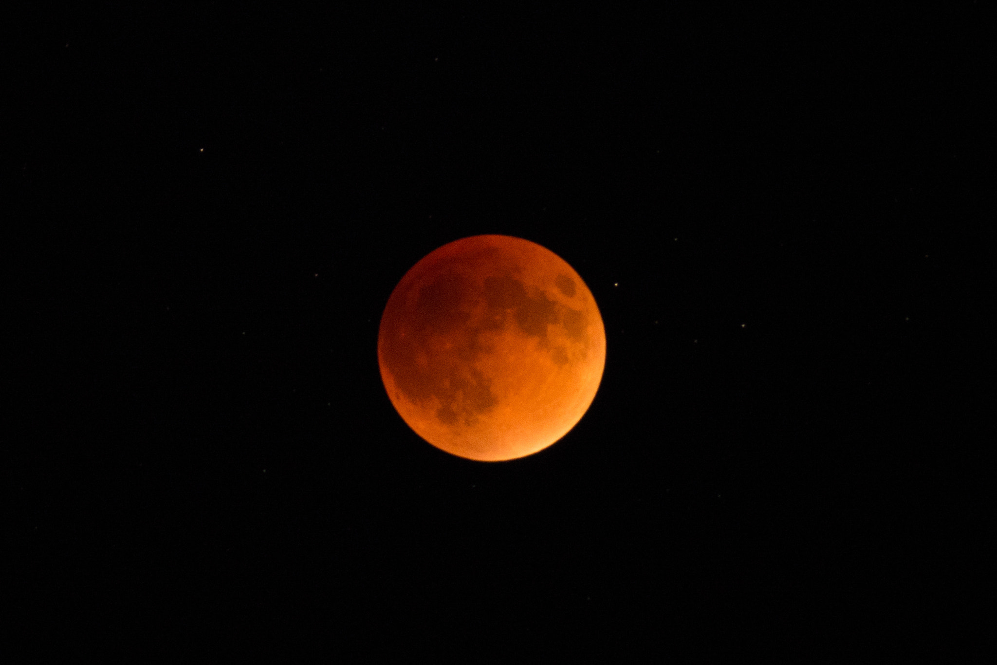 Nikon D600 + Tokina AT-X 400 AF SD (AF 400mm f/5.6) sample photo. Blood super moon 2016 photography