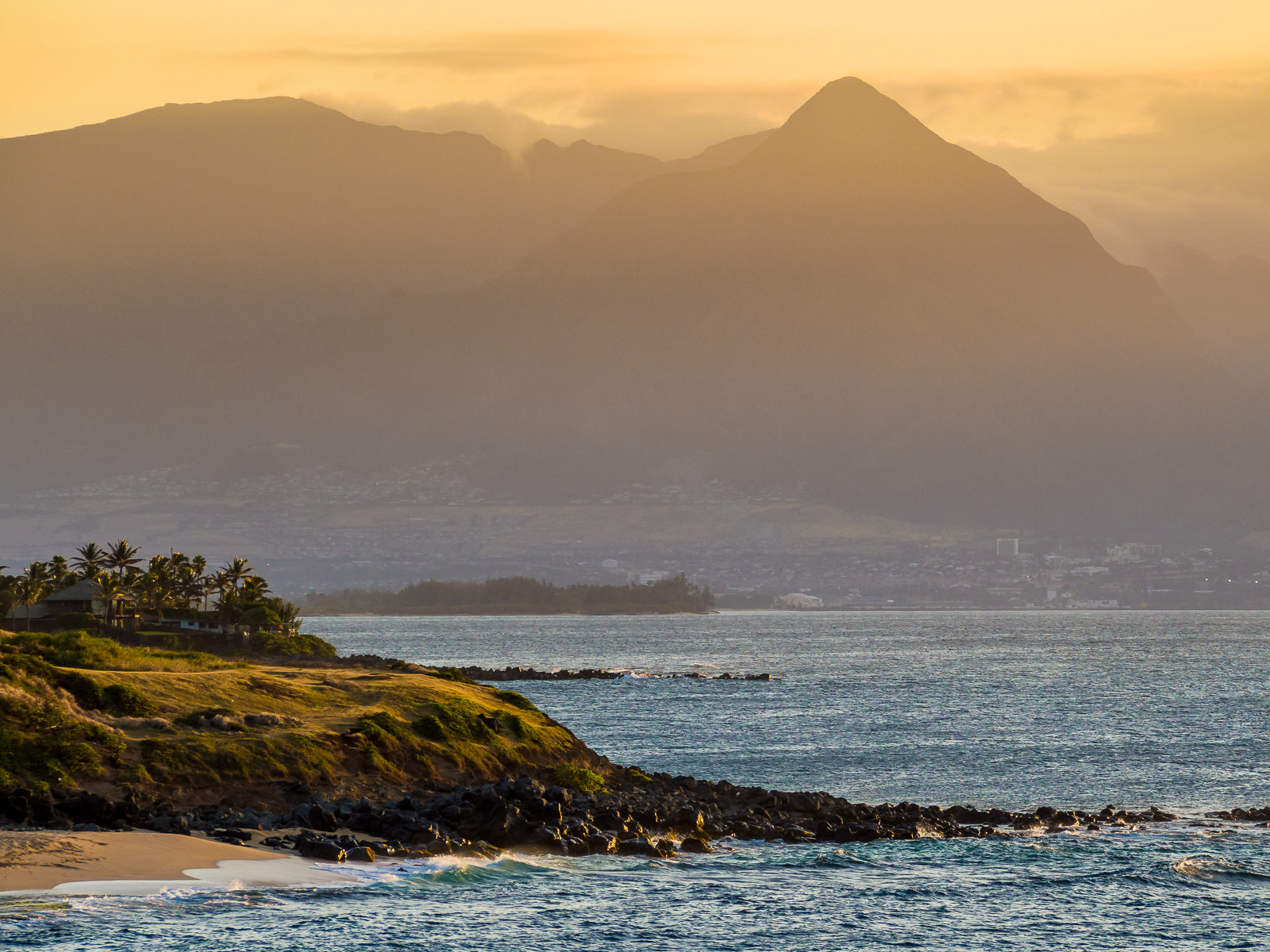 Olympus OM-D E-M5 sample photo. Kahului in the distance photography