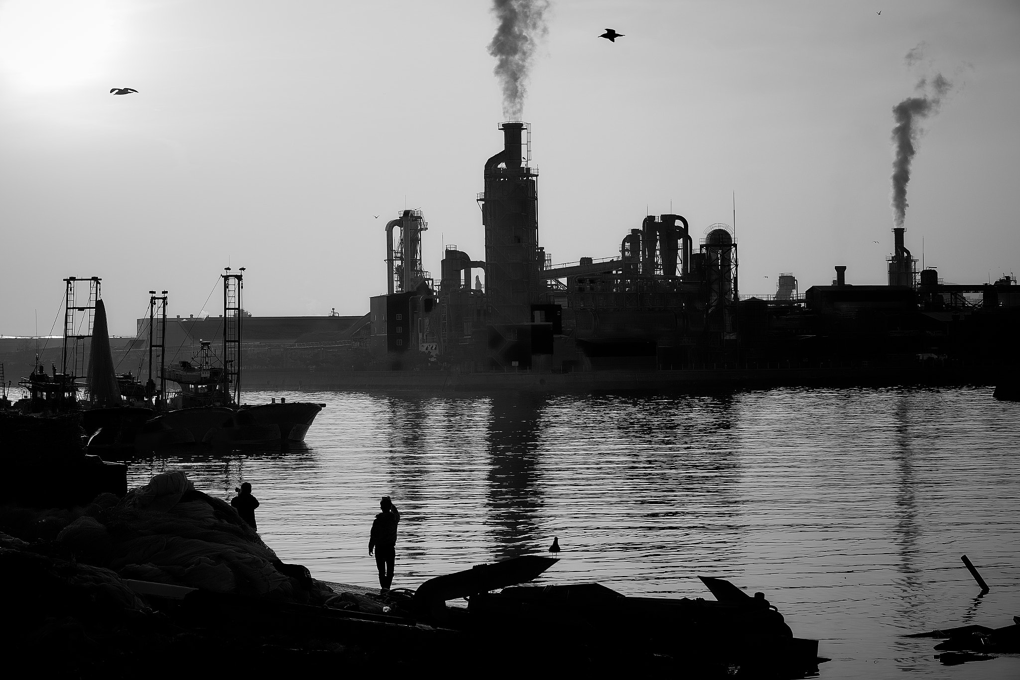 Canon EOS 6D sample photo. Sea and factory photography