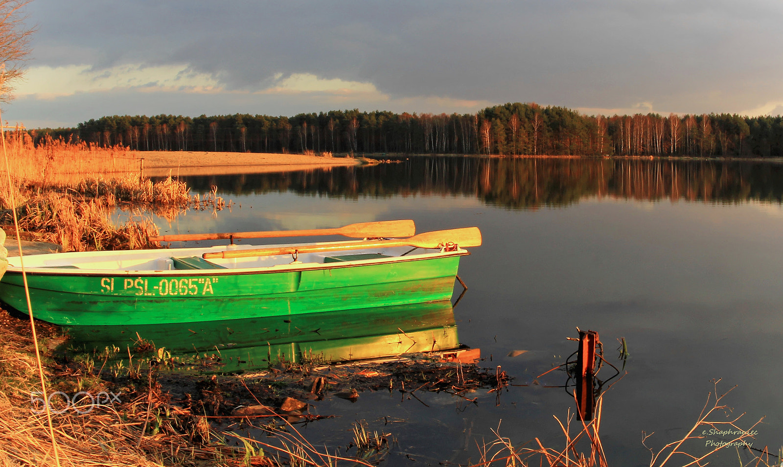 Canon EOS 60D sample photo. Green boat photography