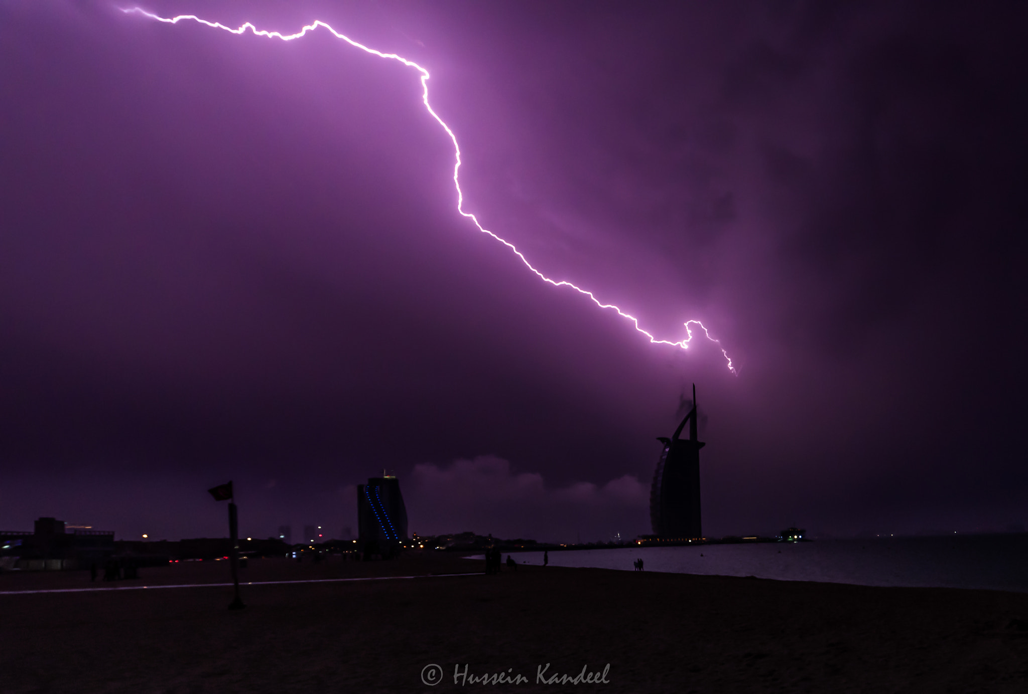 Nikon D750 + Samyang 14mm F2.8 ED AS IF UMC sample photo. Dubai marina lightning photography