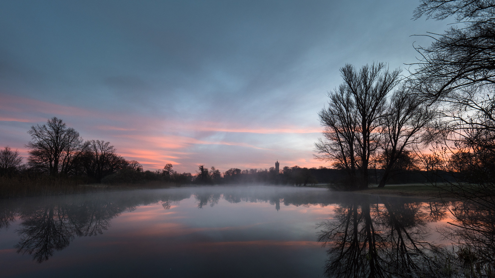 Panasonic Lumix DMC-GX8 + Olympus M.Zuiko Digital ED 7-14mm F2.8 PRO sample photo. Sunrise "kindermannsee" park babelsberg potsdam photography