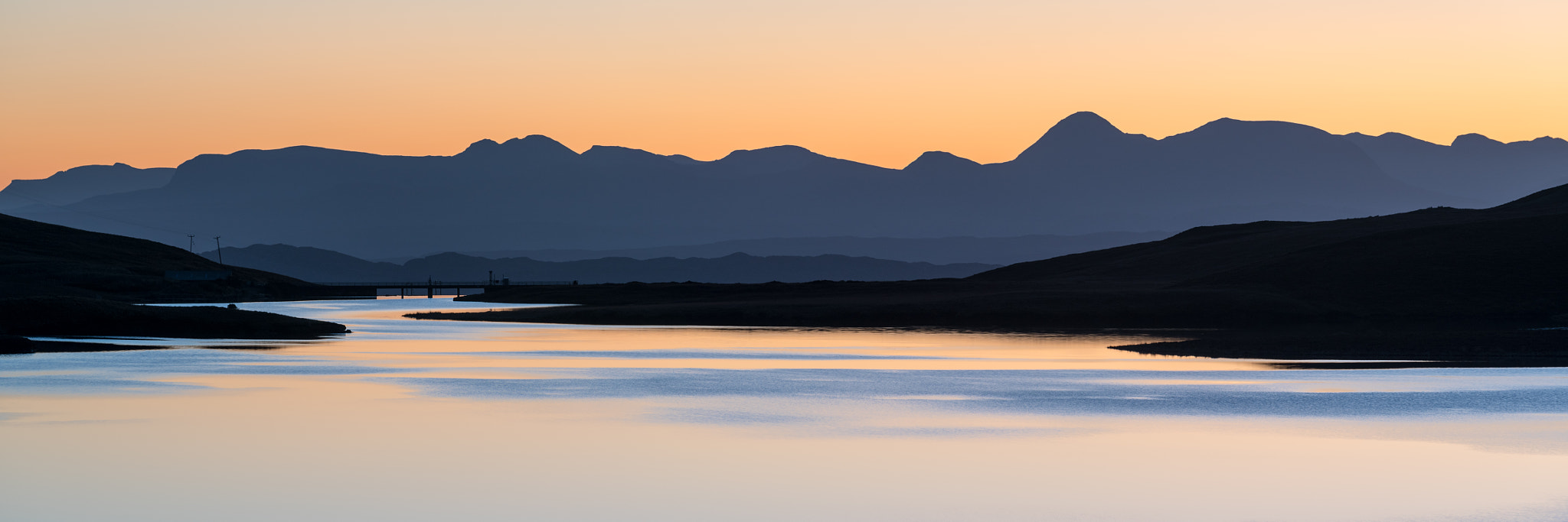 Nikon D750 sample photo. Sunrise on loch leathan, isle of skye, panorama photography