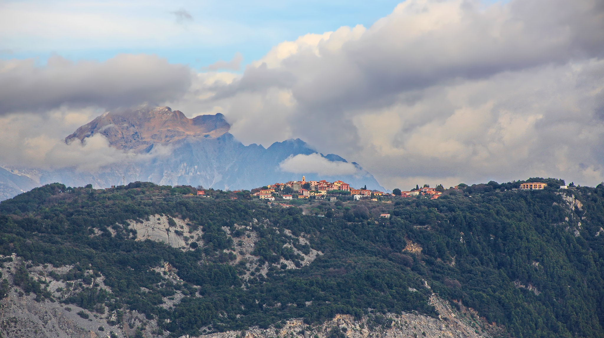 EF75-300mm f/4-5.6 sample photo. Village in the mountains photography