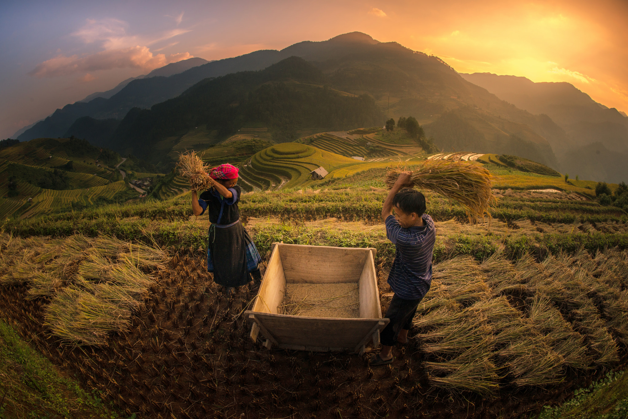 Nikon D800E + Nikon AF Fisheye-Nikkor 16mm F2.8D sample photo. Life in mu cang chai photography