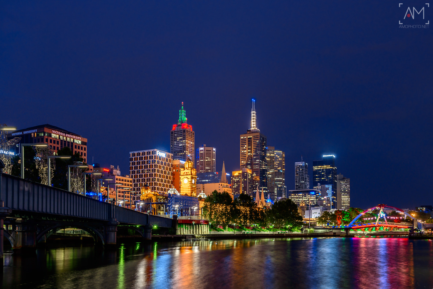 Nikon AF-S Nikkor 16-35mm F4G ED VR sample photo. Melbourne city skyscrapers at night photography