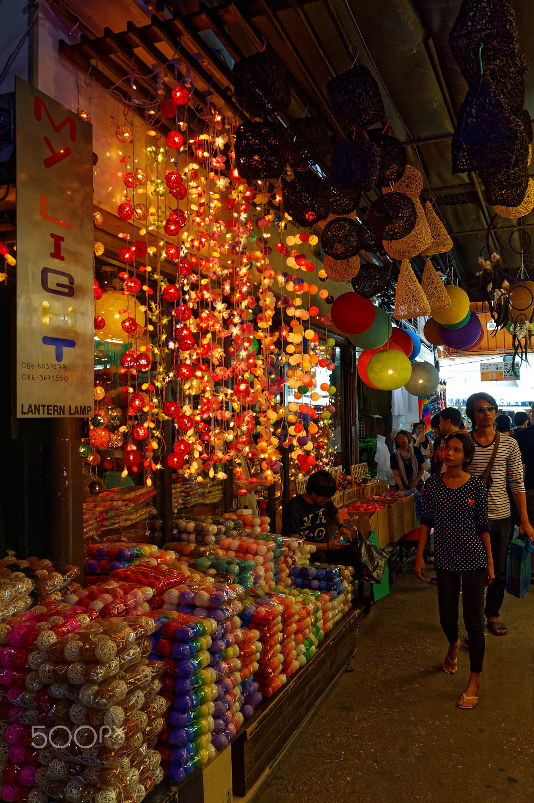 Nikon D700 sample photo. Lights of the market photography