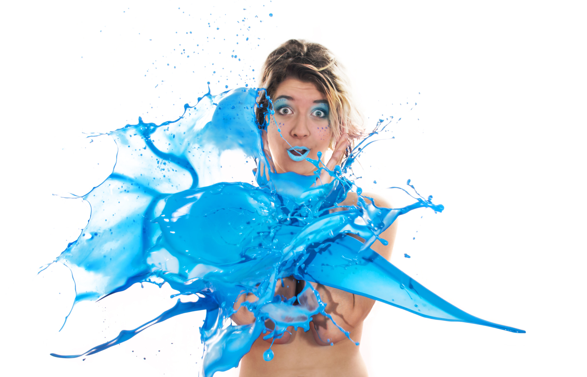 Nikon D3200 sample photo. Blue paint photography
