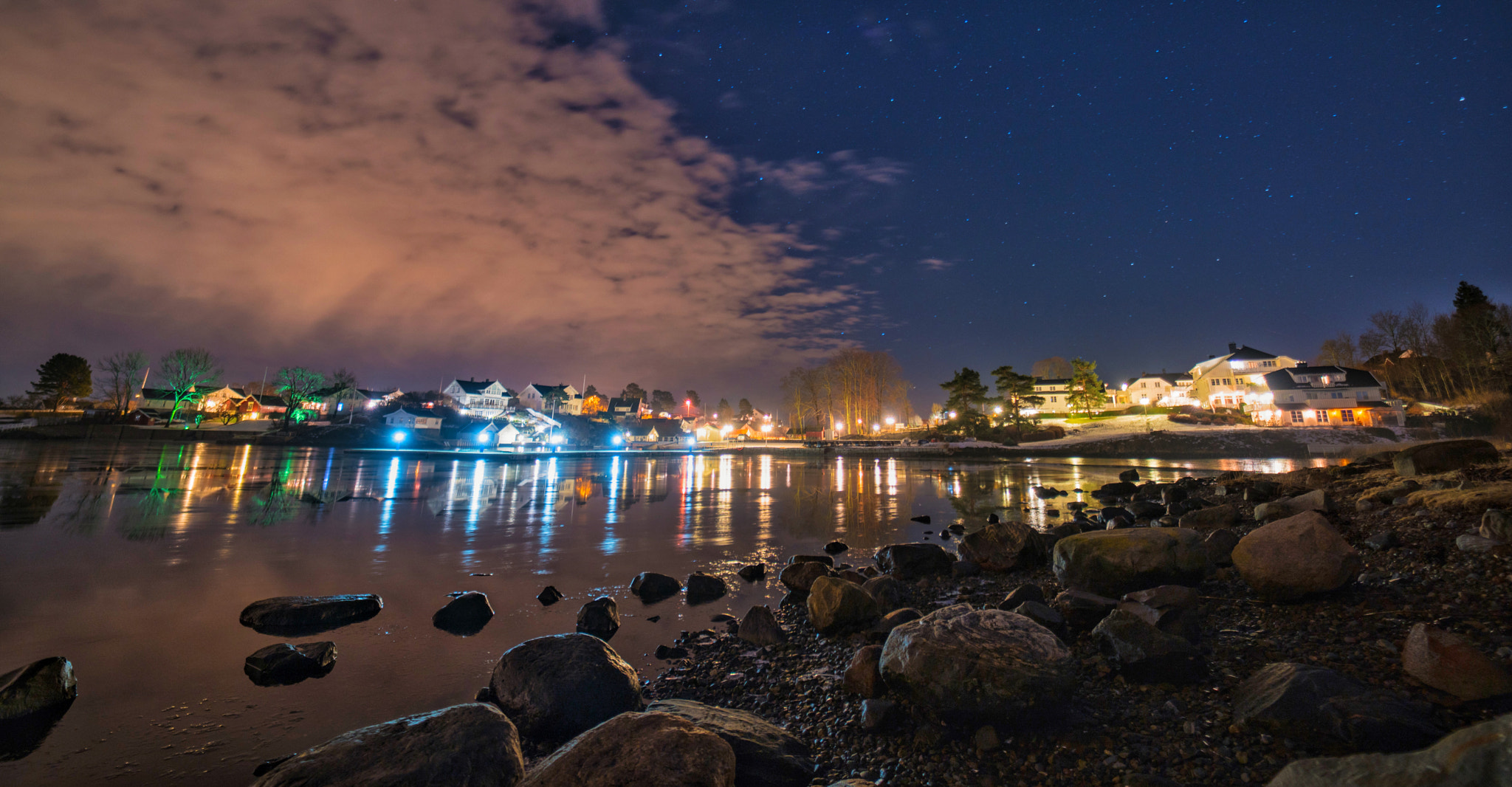 Sony a7R II + Samyang AF 14mm F2.8 FE sample photo. Nightlights of konglungen photography