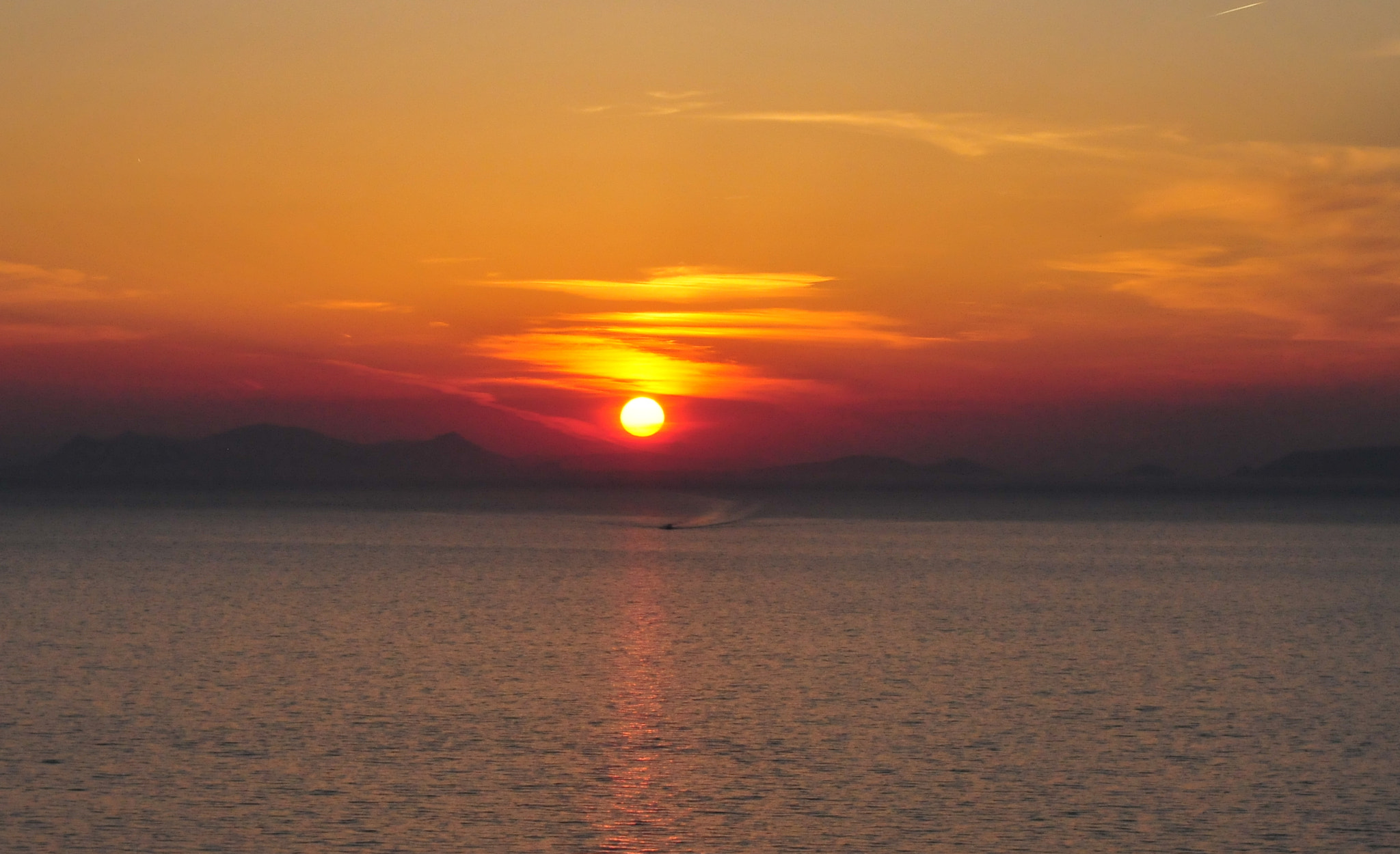 Nikon D300 sample photo. Sunset from oia santorini greece photography