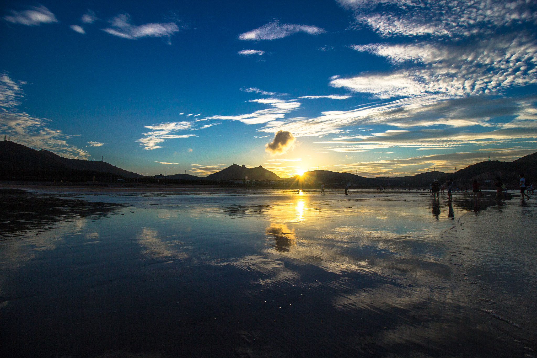 Canon EOS 60D sample photo. 夕阳沙滩倒影 photography