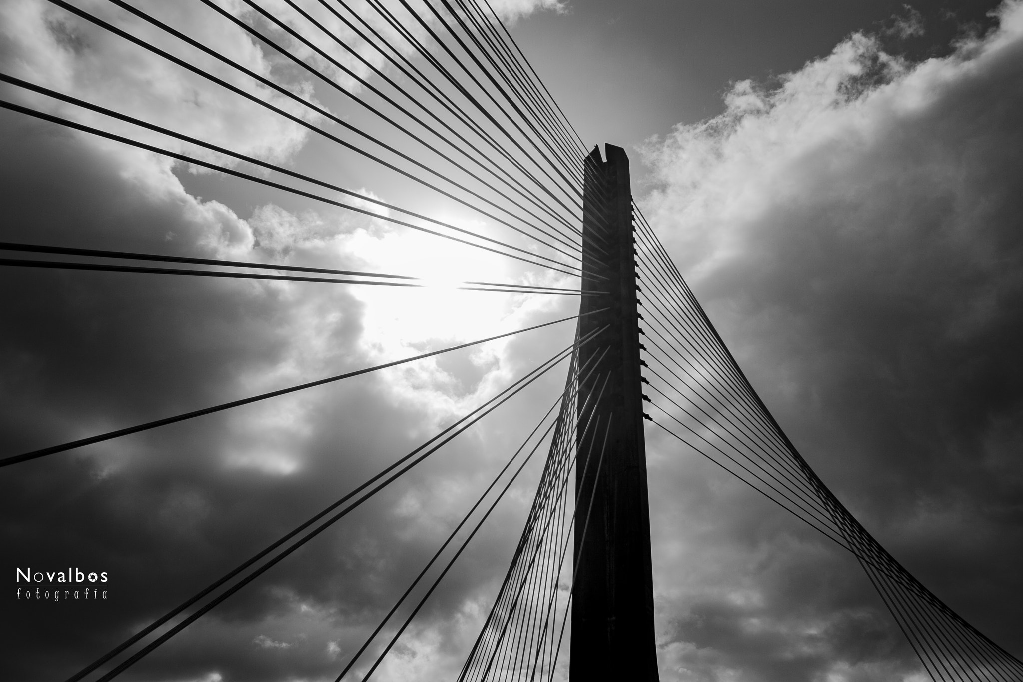 Canon EOS-1D Mark II + Sigma 24-70mm F2.8 EX DG Macro sample photo. Puente pontevedra bn photography