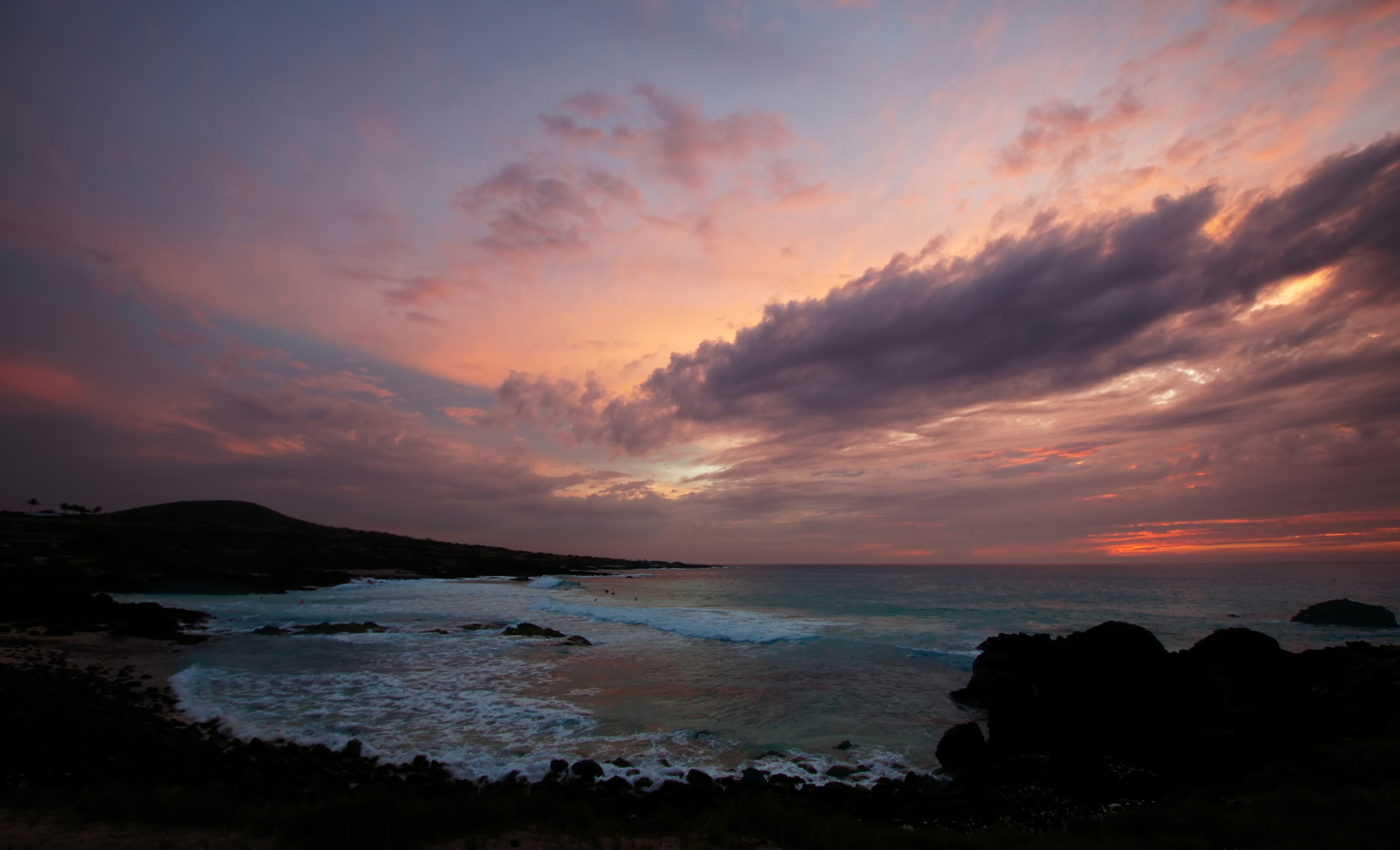 Sony Alpha DSLR-A580 sample photo. Kua bay beach sunset photography