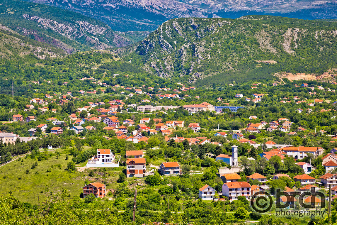Canon EOS 6D + Canon EF 70-300mm F4-5.6L IS USM sample photo. Town of knin and dinara mountain photography
