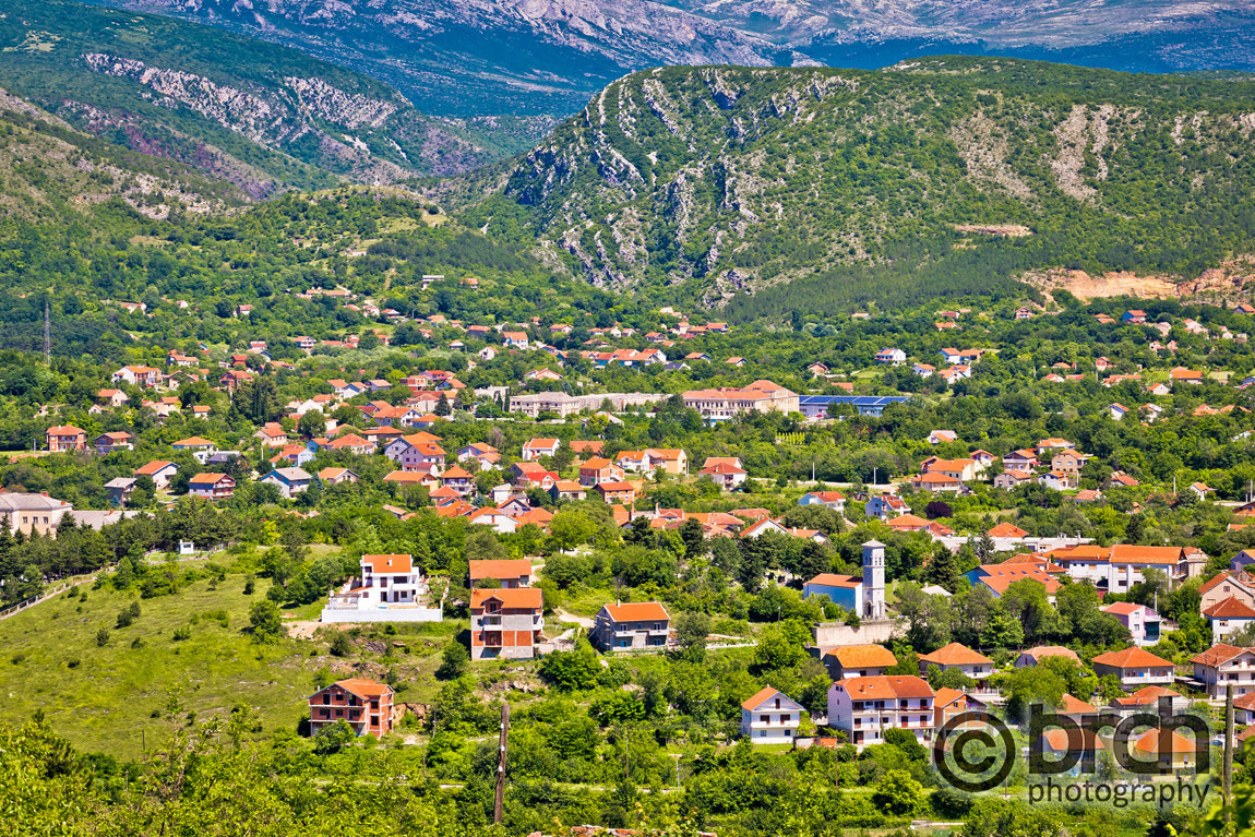 Canon EF 70-300mm F4-5.6L IS USM sample photo. Town of knin and dinara mountain photography