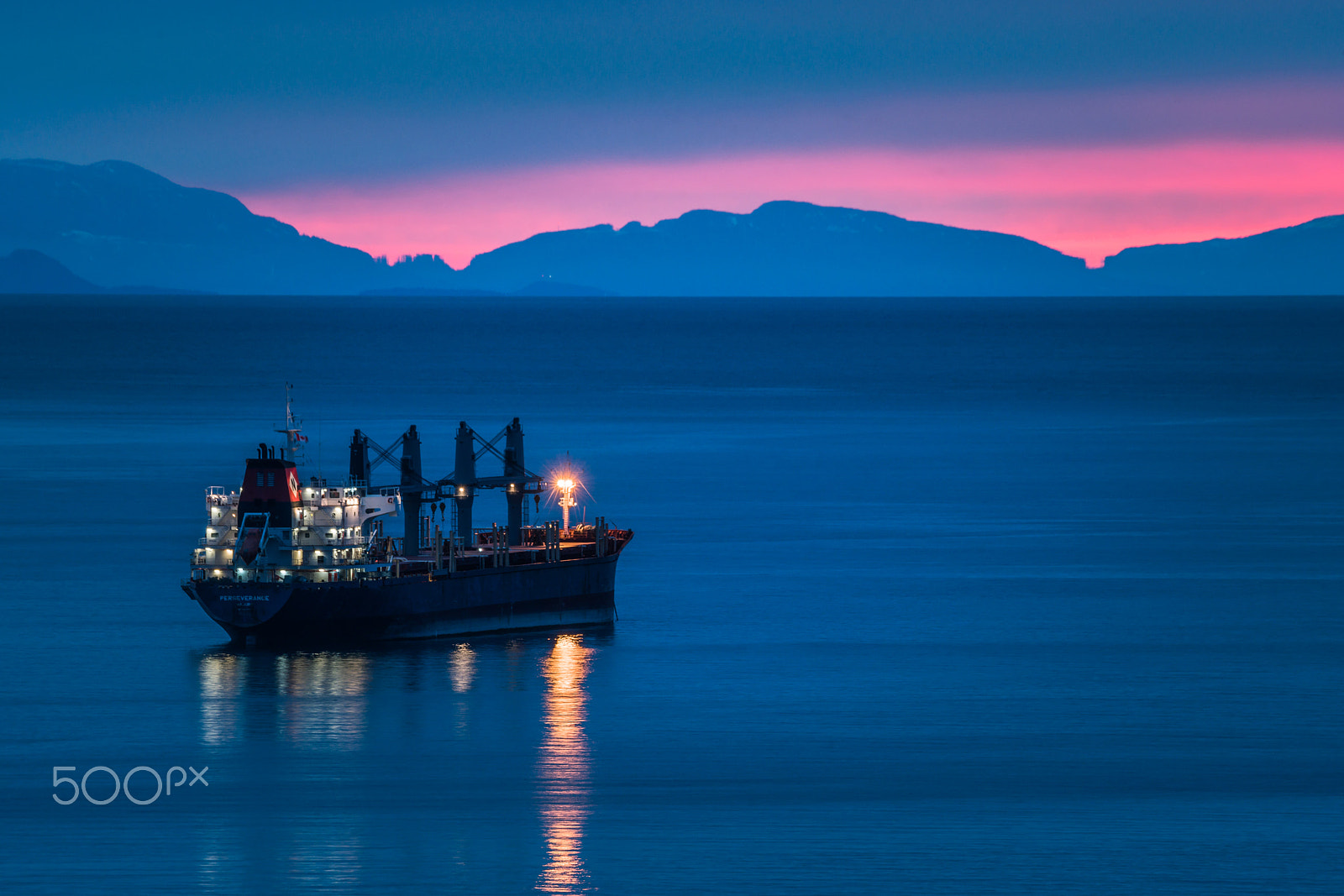 Tamron SP 150-600mm F5-6.3 Di VC USD sample photo. Oil tanker with sunset clouds backgrounds photography