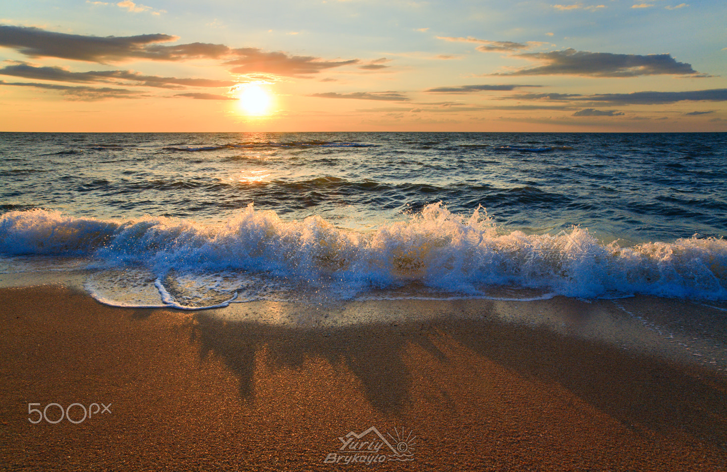 Canon EOS 5D + Canon EF 24-105mm F4L IS USM sample photo. Sea sunset surf wave photography