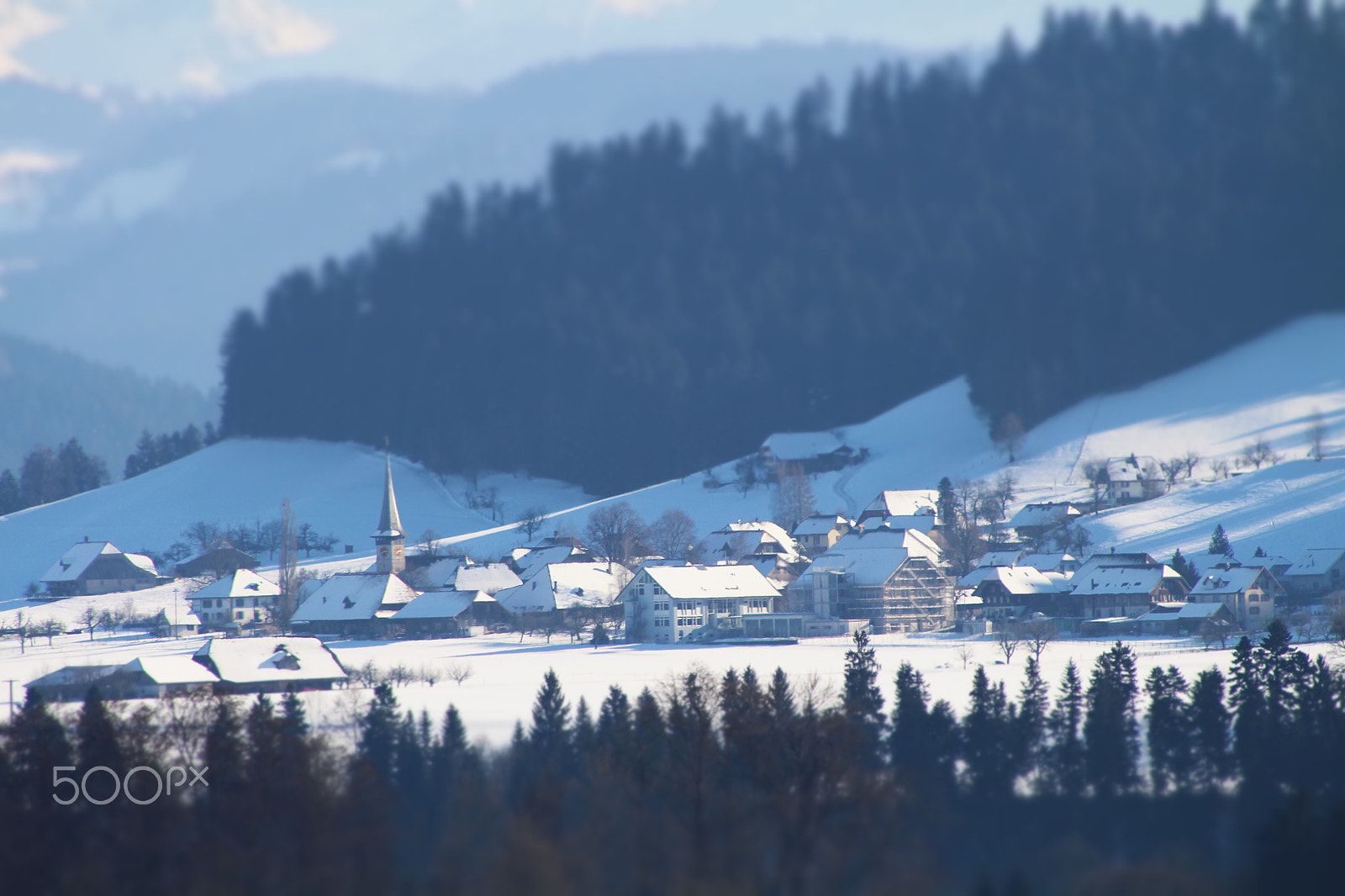 Canon EOS 700D (EOS Rebel T5i / EOS Kiss X7i) + EF75-300mm f/4-5.6 sample photo. Little village in the emmental photography