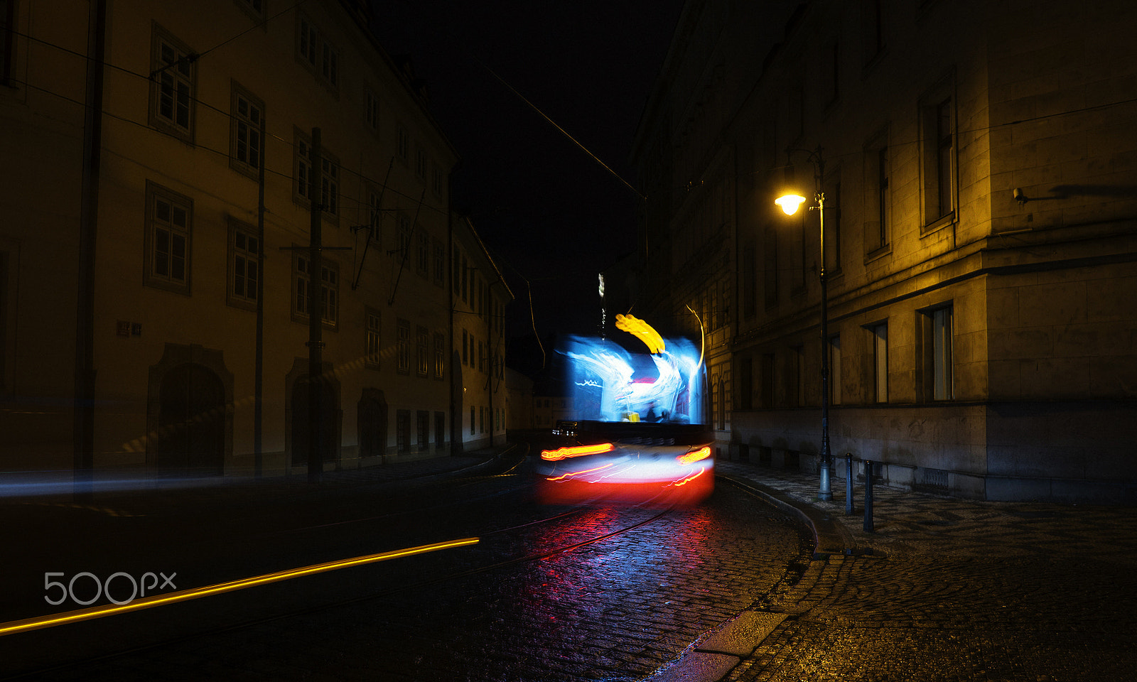 Sony a7R sample photo. Trolley ih the night photography