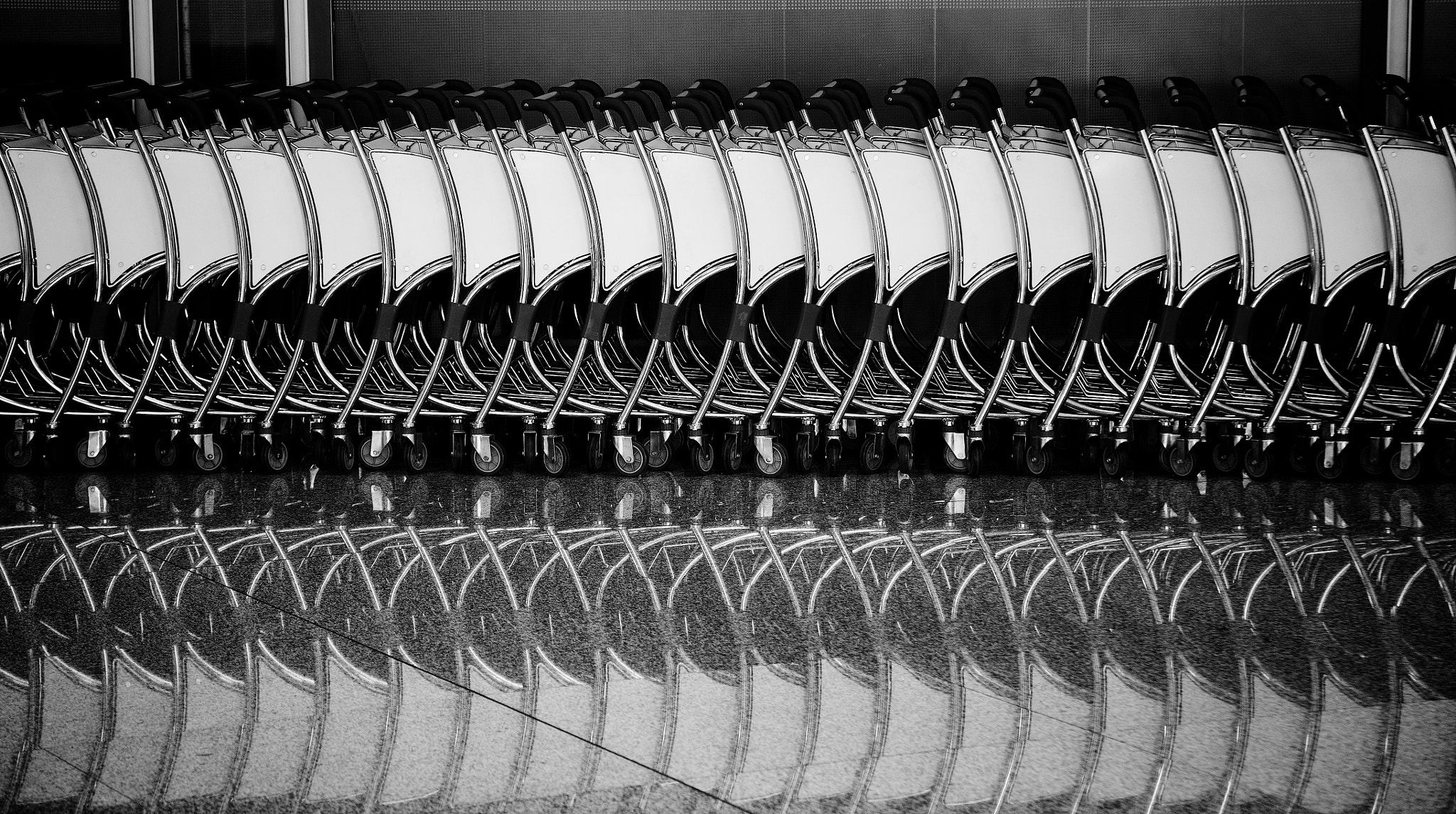 Canon EOS 5D + Canon EF 24-105mm F4L IS USM sample photo. Airport trolleys photography