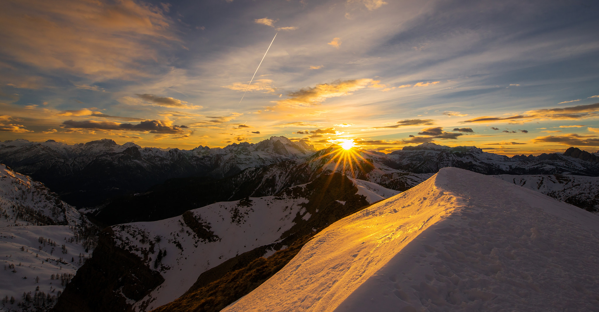 Sony a7 sample photo. Sunset dolomites photography