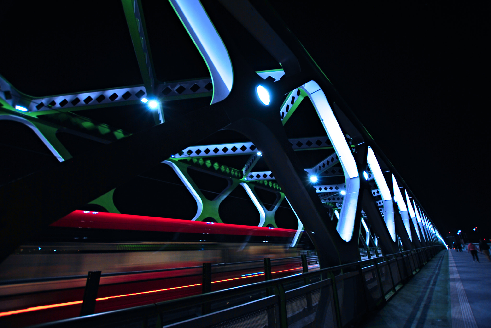 Nikon D3000 sample photo. Bridge in the night photography