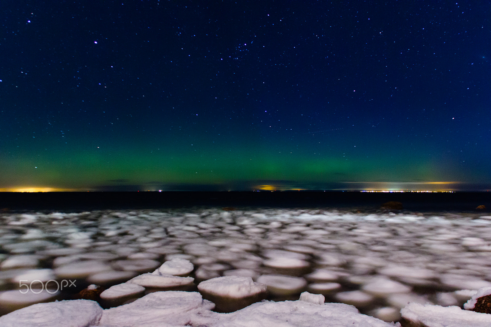 Sigma 18-200mm f/3.5-6.3 DC OS sample photo. Aurora borealis. lighthouse at night. ladoga photography