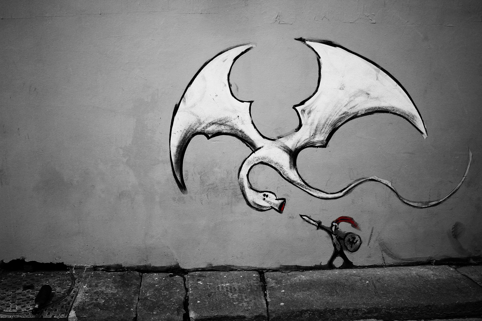 Canon EF-S 24mm F2.8 STM sample photo. Wall dragon photography