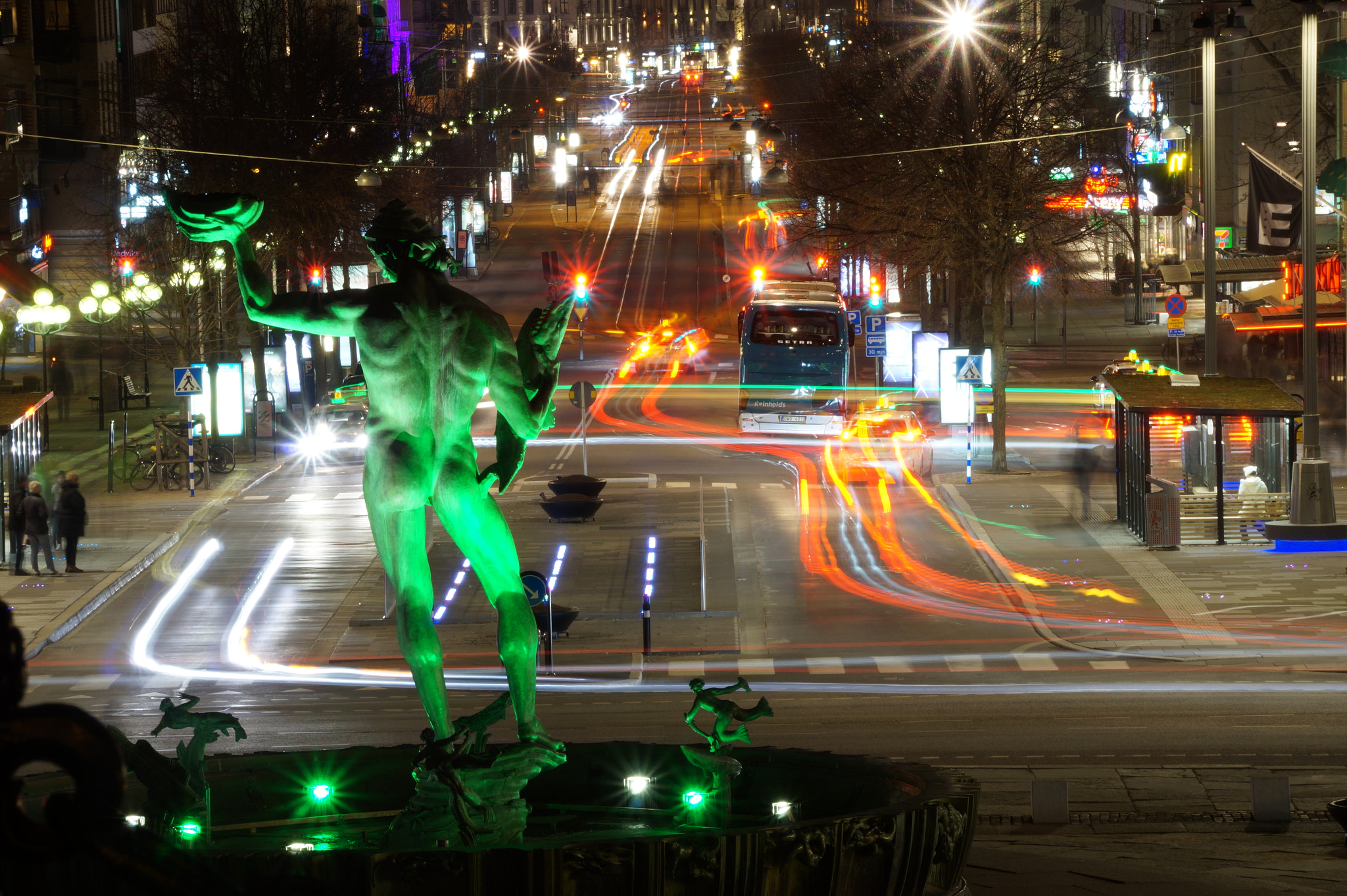 Sony DT 55-300mm F4.5-5.6 SAM sample photo. Night time in gothenburg photography