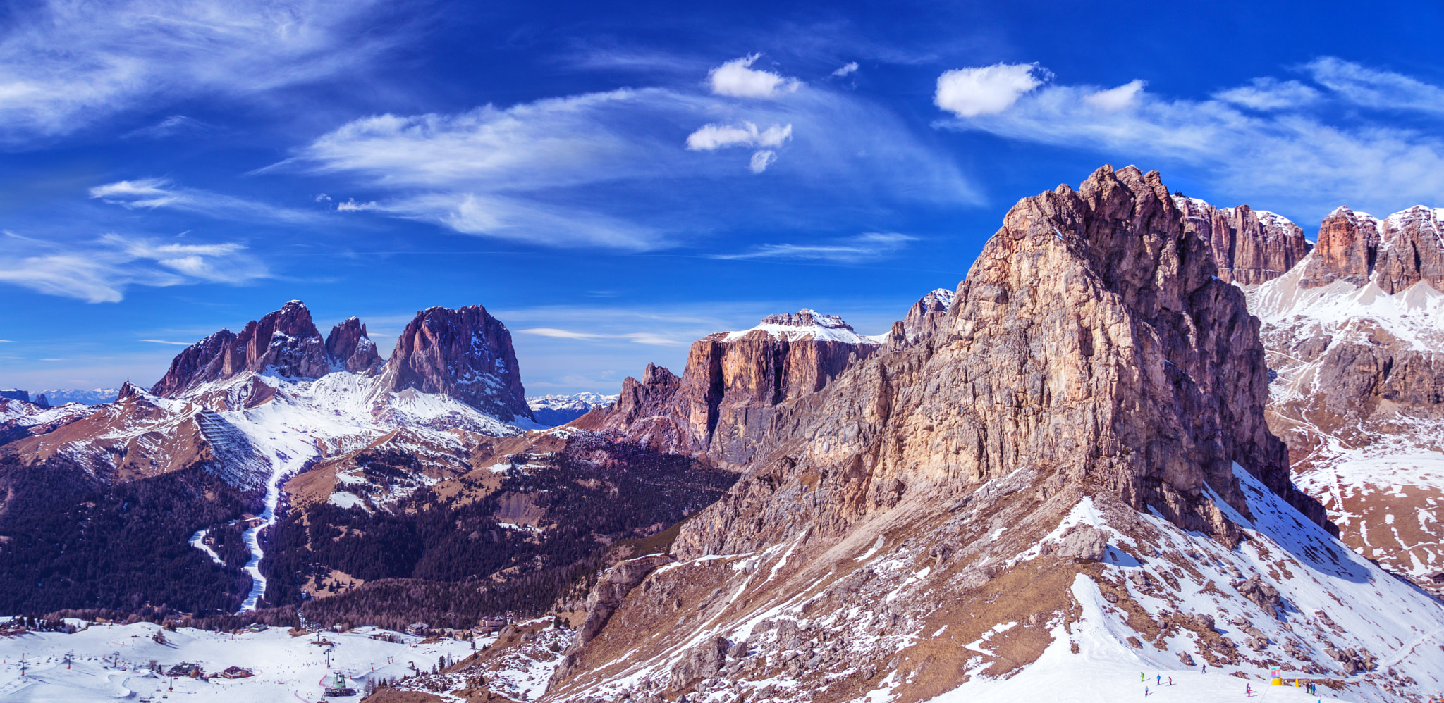 Canon EF 28-135mm F3.5-5.6 IS USM sample photo. Pano view of dolomites photography