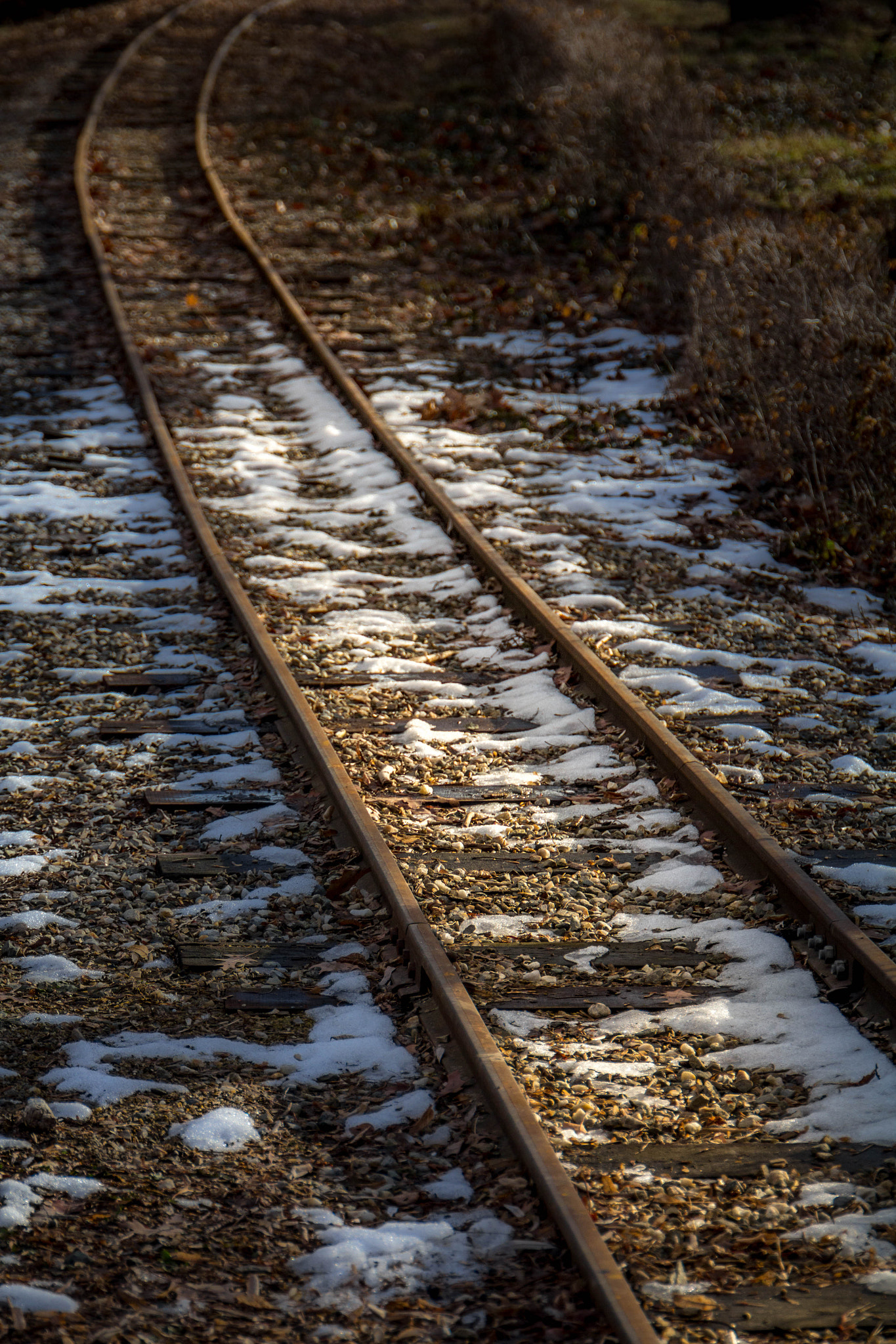 Canon EF 24-105mm F3.5-5.6 IS STM sample photo. Snowy railway photography