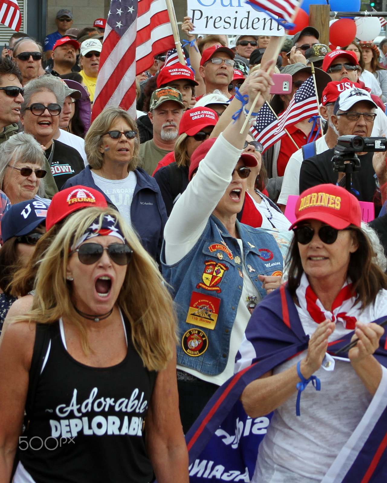 Canon EF 28-135mm F3.5-5.6 IS USM sample photo. Trump rally bolsa chica beach photography