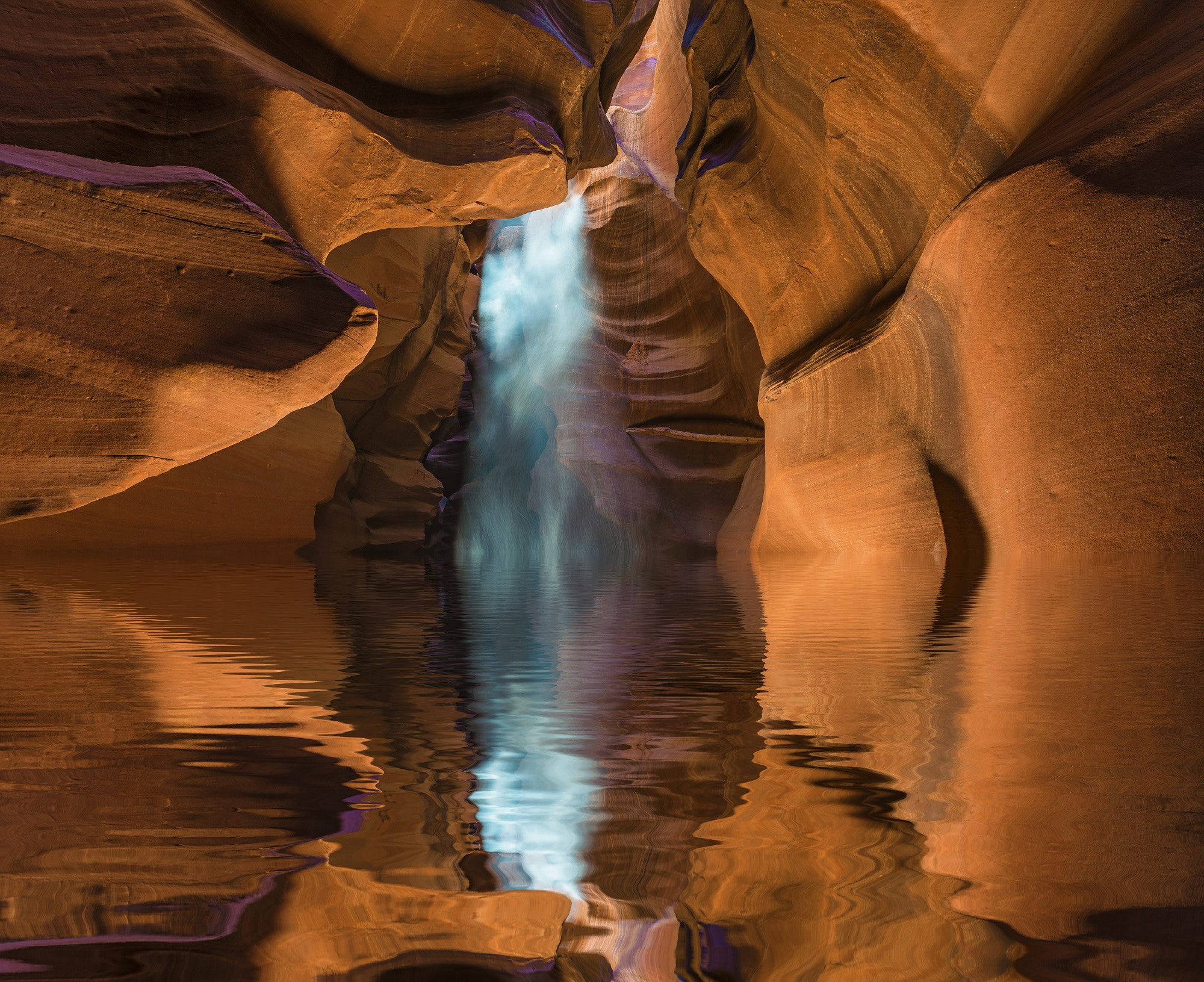 Nikon D800 sample photo. Upper antelope canyon reflection photography