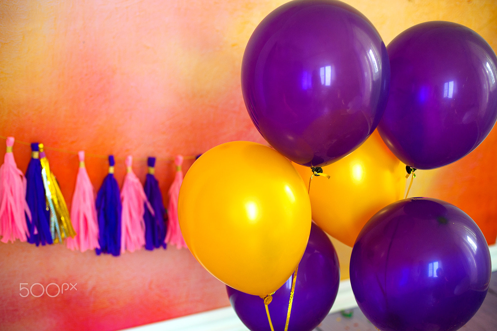 Nikon AF Nikkor 50mm F1.4D sample photo. Balloon and garland for party. decor for child's birthday. photography