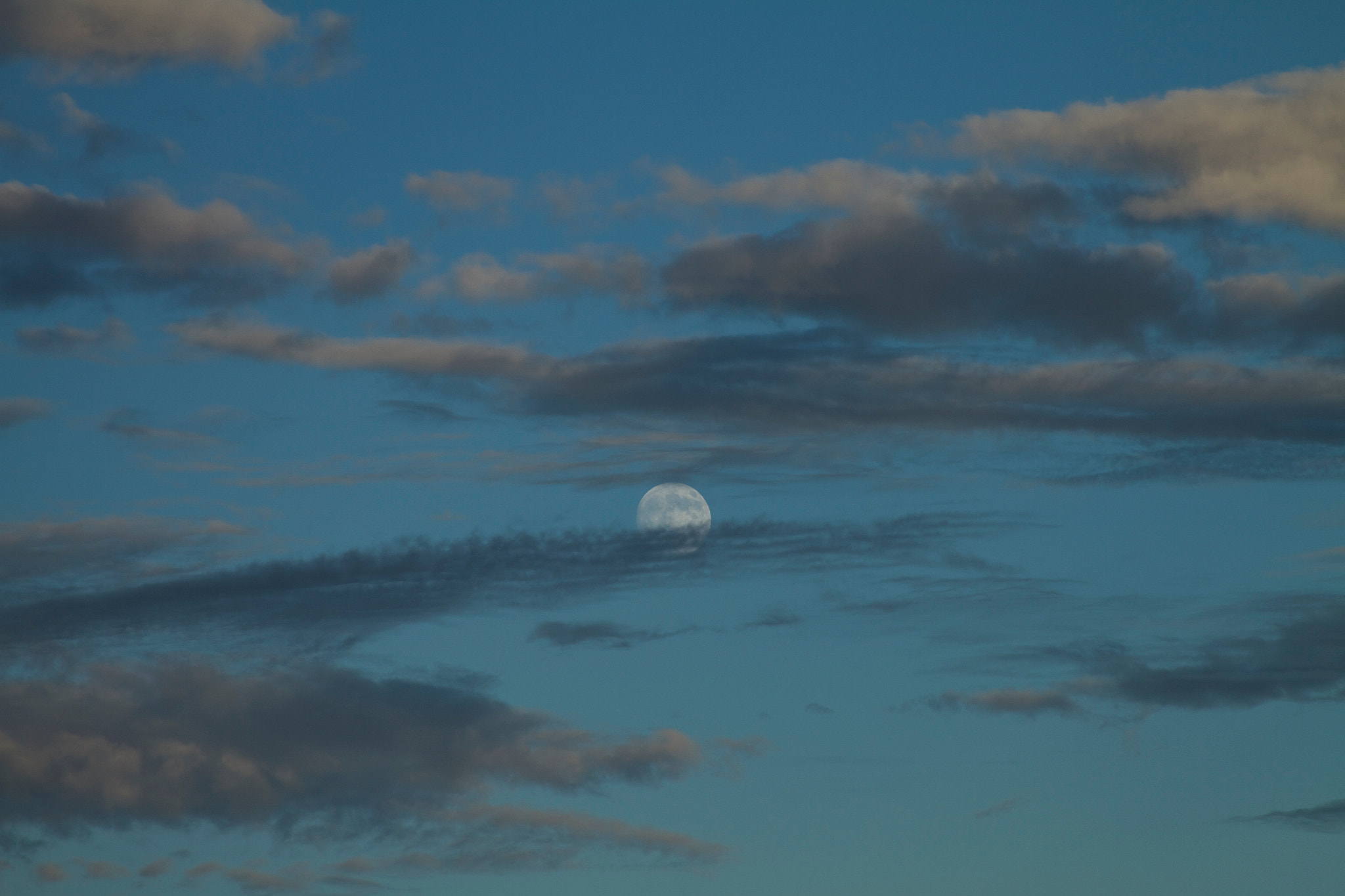 Canon EF 28-135mm F3.5-5.6 IS USM sample photo. Cloudy moon photography