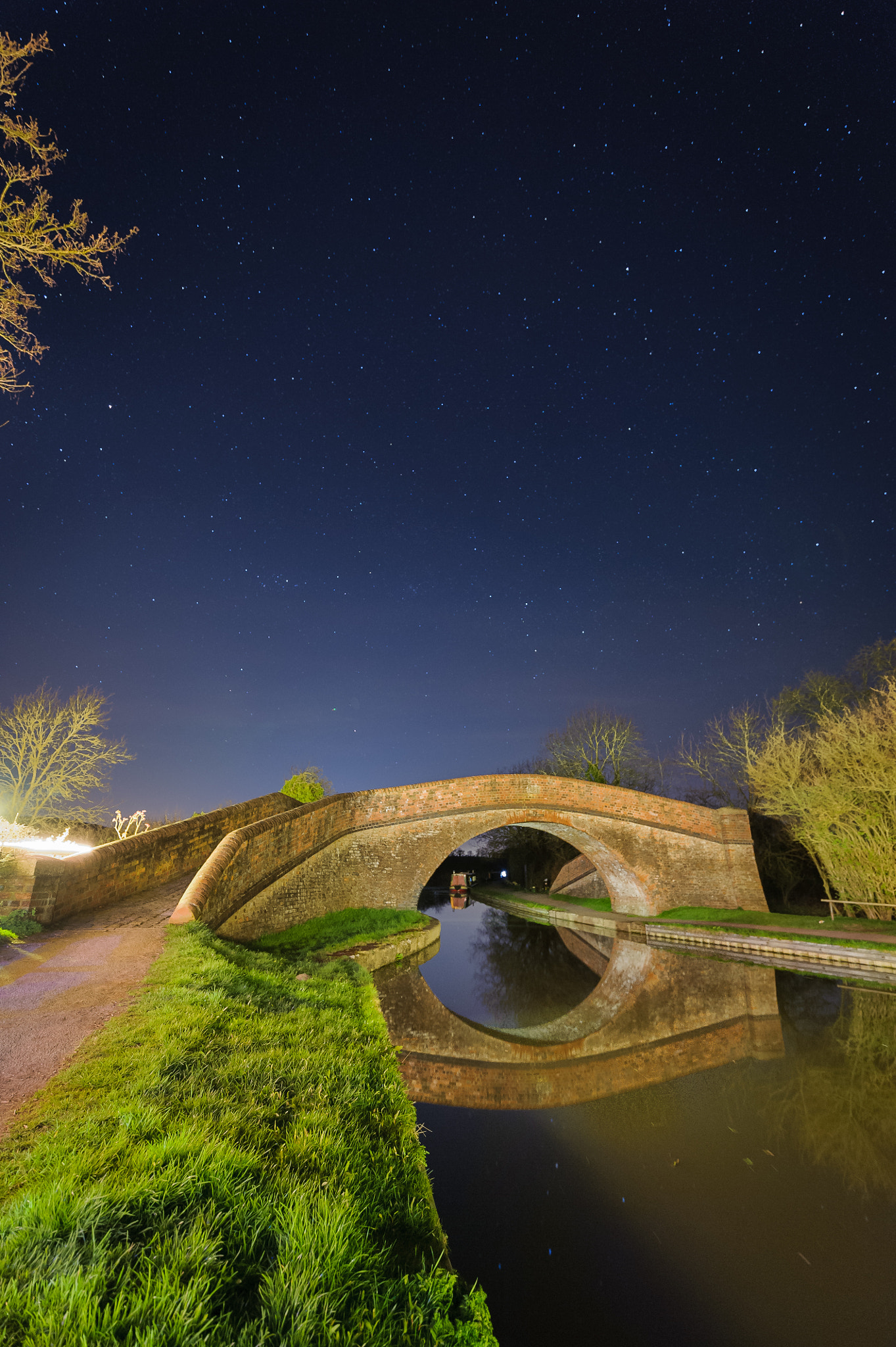 Nikon D700 + Tamron SP 15-30mm F2.8 Di VC USD sample photo. Foxton locks by night photography