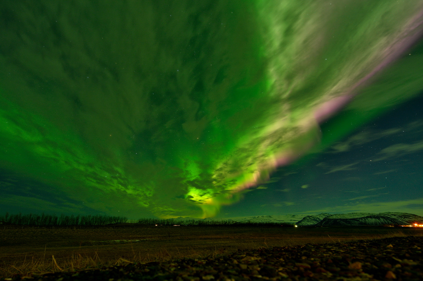 Nikon AF-S Nikkor 14-24mm F2.8G ED sample photo. Hoffell glacier aurora photography