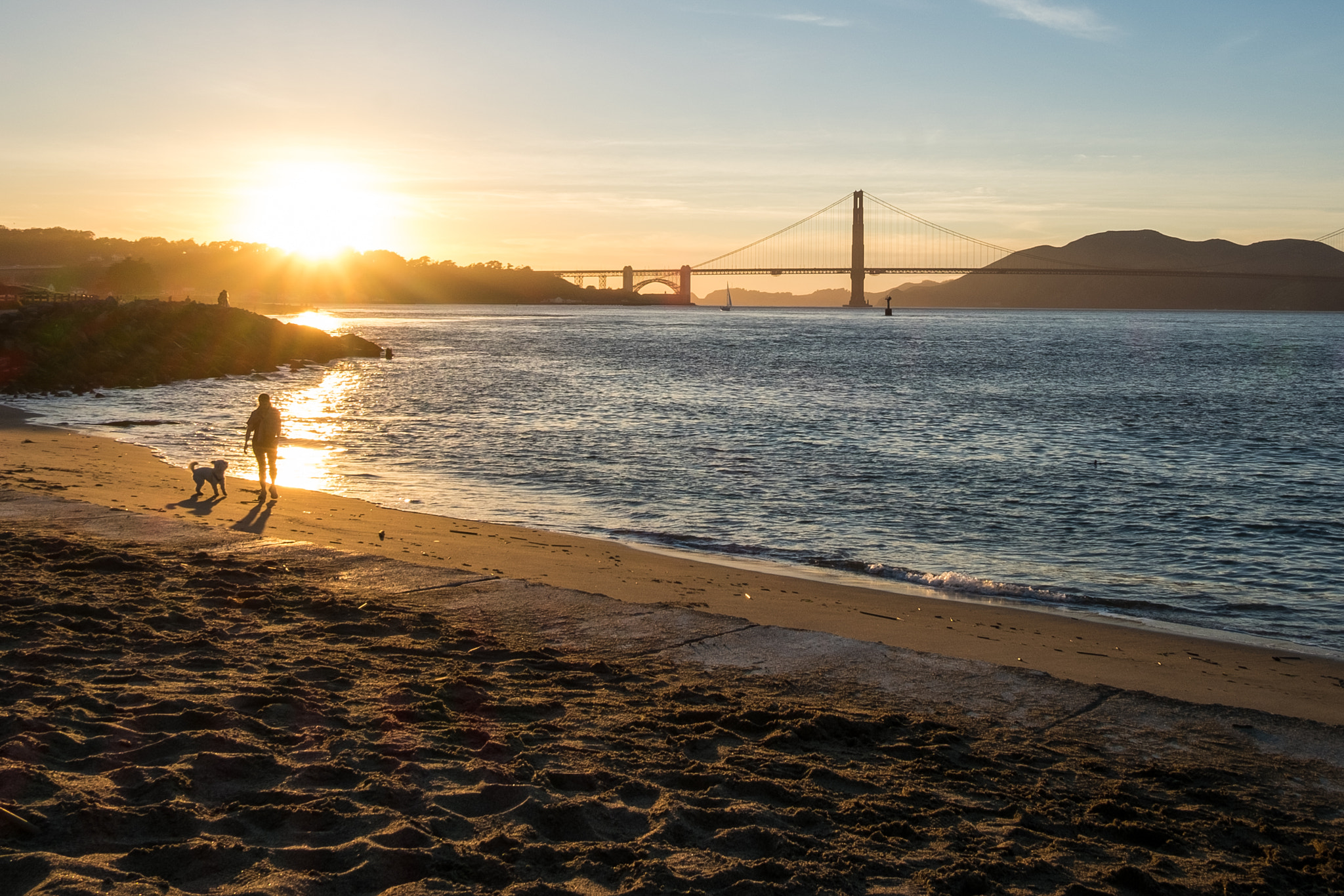 Fujifilm X-T10 sample photo. Sunset at crissy beach photography