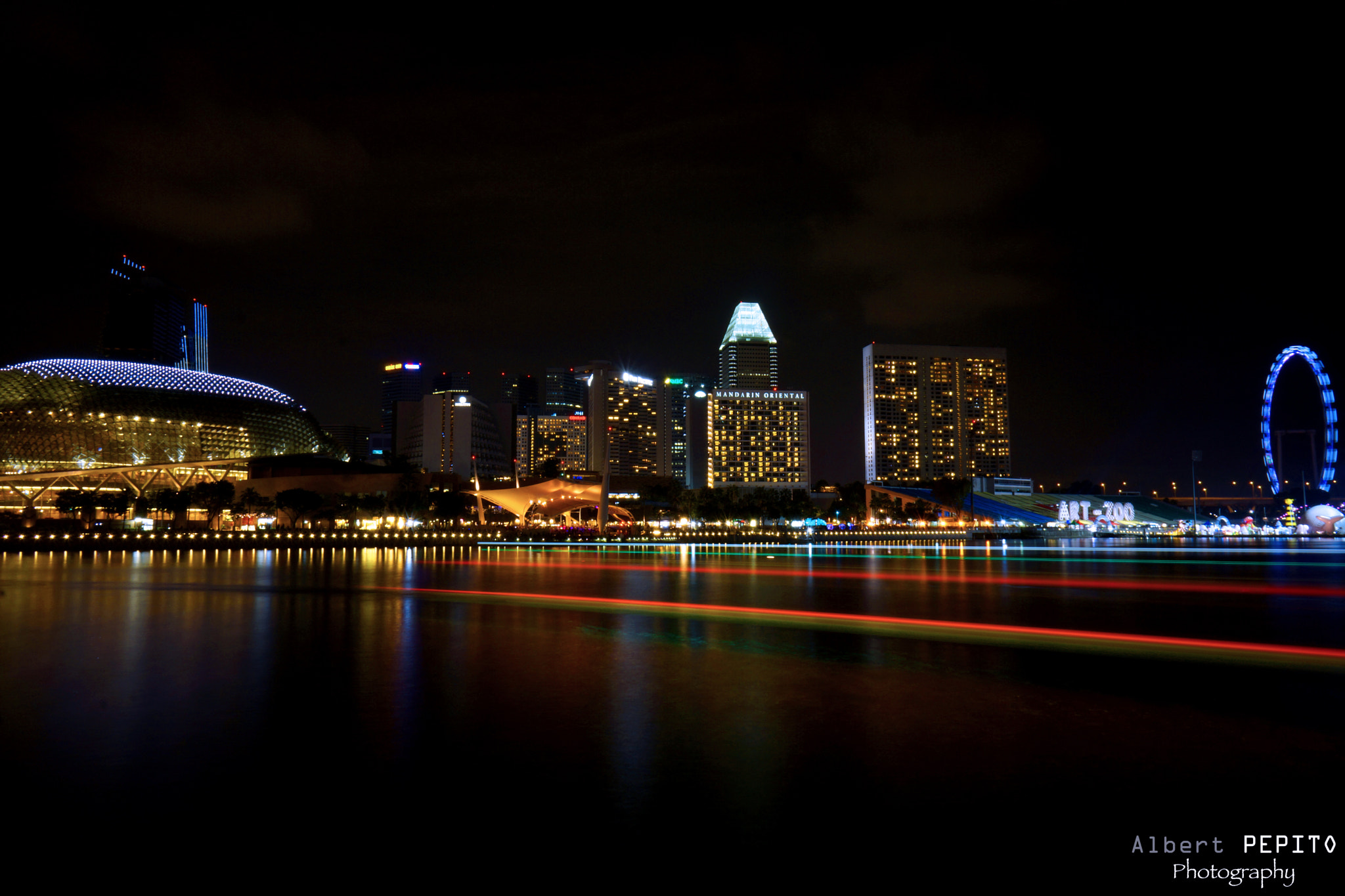 Sony Alpha NEX-7 sample photo. The esplanade, hotels and giant wheel photography