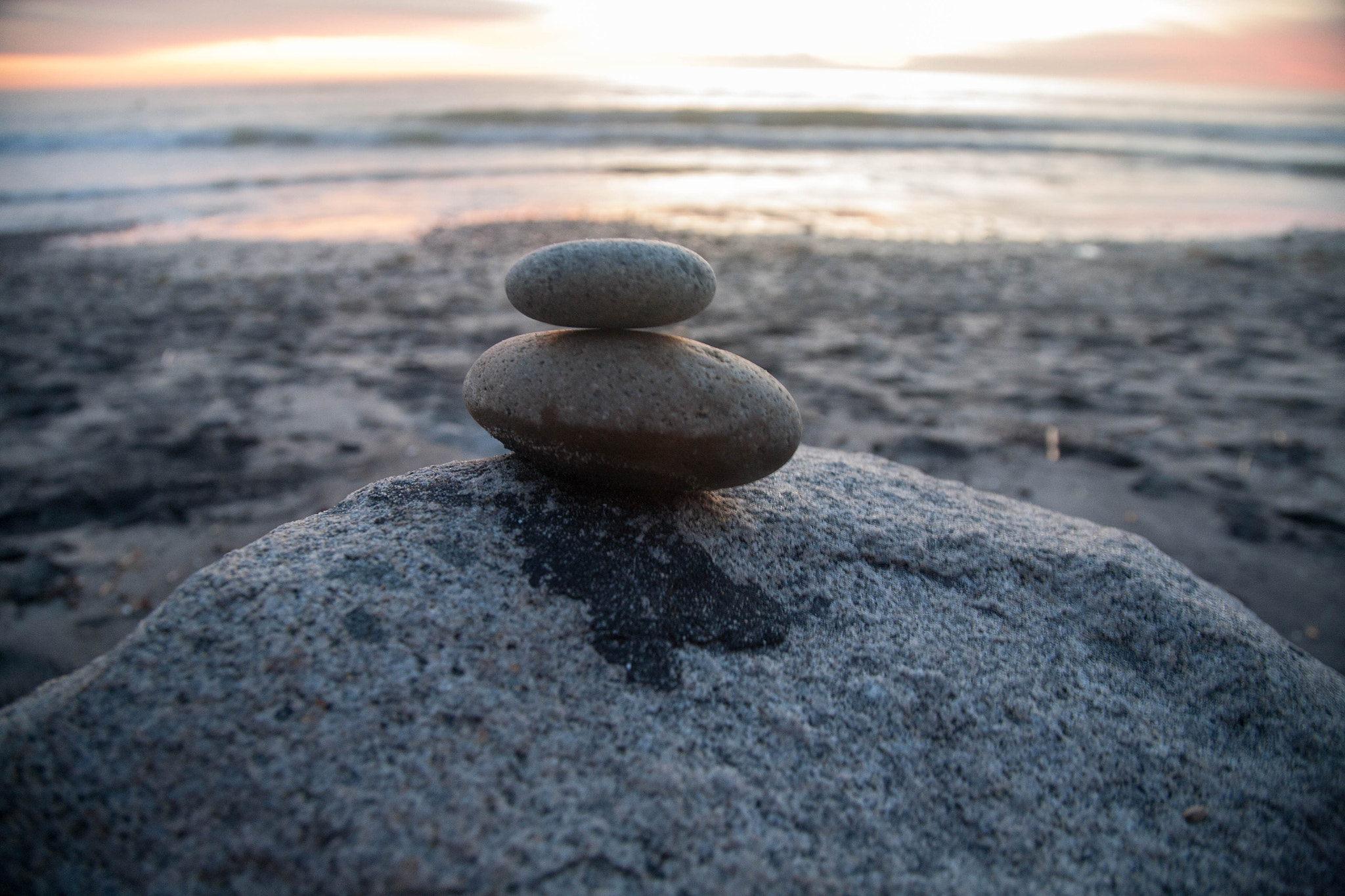 Canon EOS 5D + Canon EF 24-105mm F4L IS USM sample photo. Sunset on the rocks photography