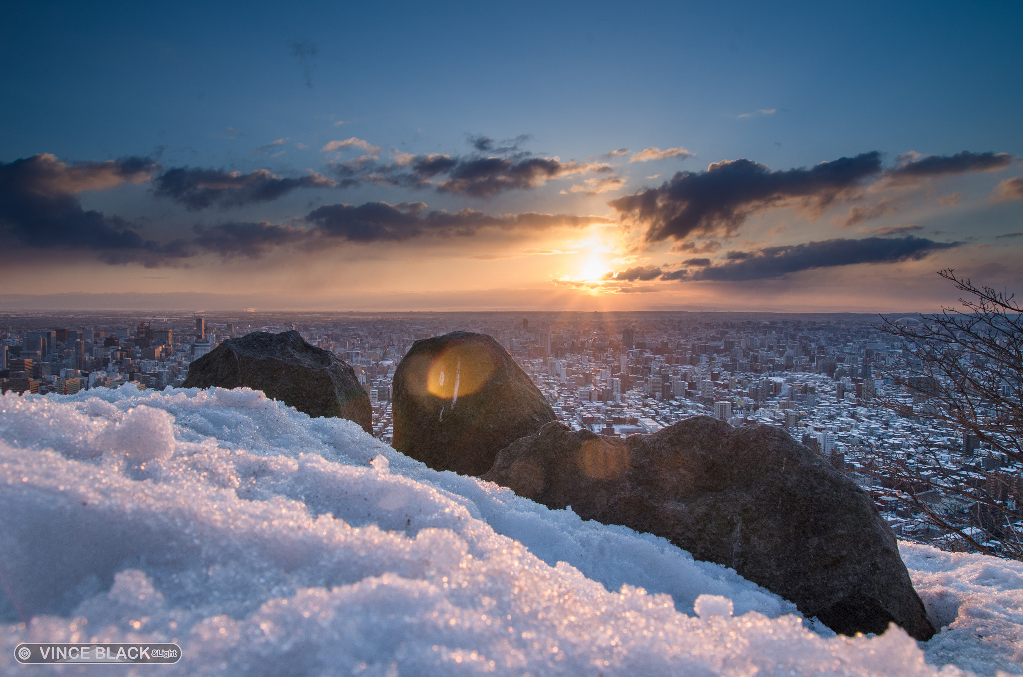 Pentax K-5 II sample photo. Sunrise over sapporo photography
